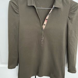 Burberry Brit olive green top